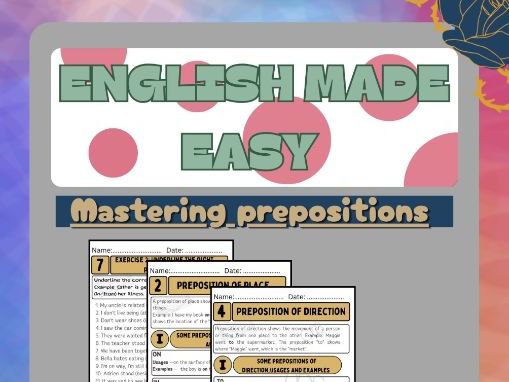 English preposition booklet/Worksheet