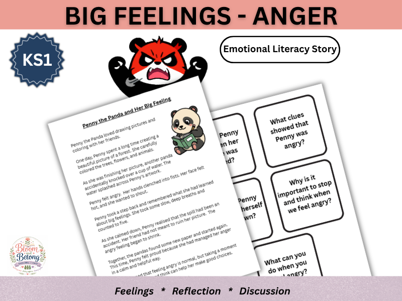 Penny the Panda Feels Angry | Emotional Literacy Story Activities | PSHE, ELSA & Wellbeing Resources
