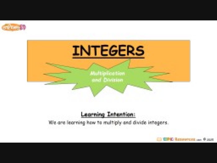 Integer Multiplication & Division: Differentiated + Editable PPT +Codebreaker L2