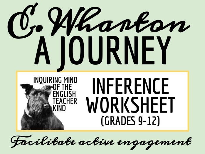 "A Journey" by Edith Wharton Close Reading Analysis Worksheet