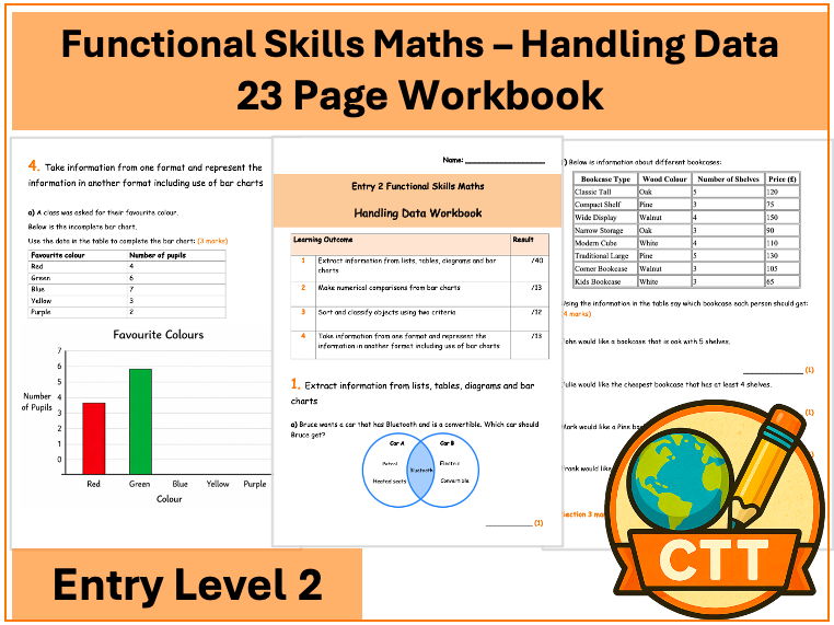 Entry Level 2 Functional Skills Maths - Handling Data Workbook