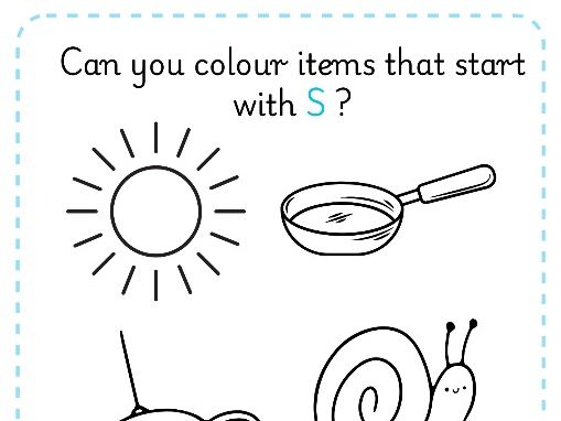 SATPIN Colouring sheet. EYFS Phonics