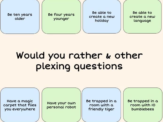Tutor Fun - Would You Rather