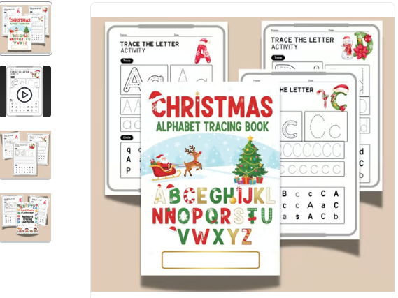 Christmas Alphabet Handwriting Tracing Practice