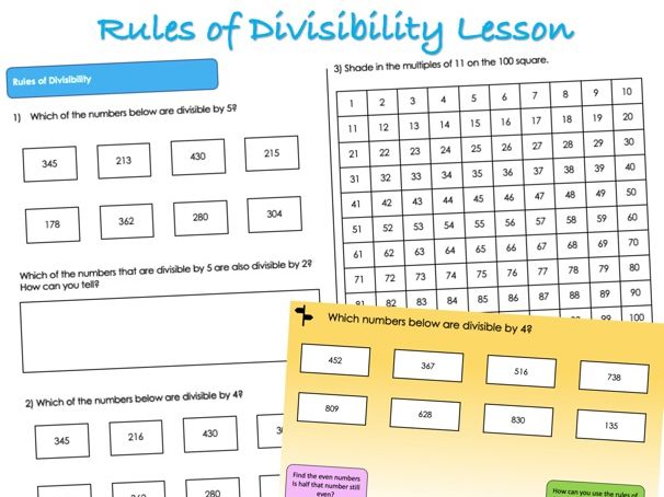 Year 6 Four Operations - Rules of Divisibility Lesson