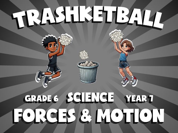 Forces & Motion TRASHKETBALL Science Game | No-Prep Year 7 Review Activity
