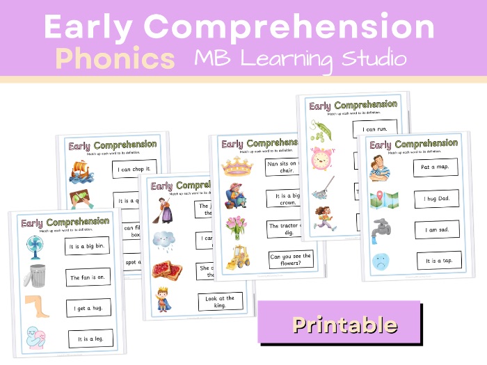 Early Comprehension for phase 2 and 3 Phonics