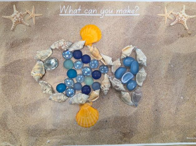 Sand background for loose parts pictures