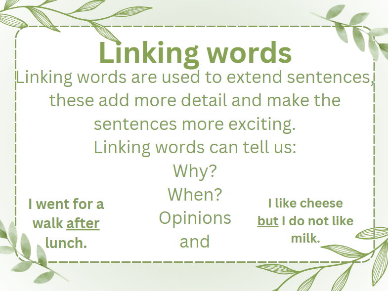 Linking words poster