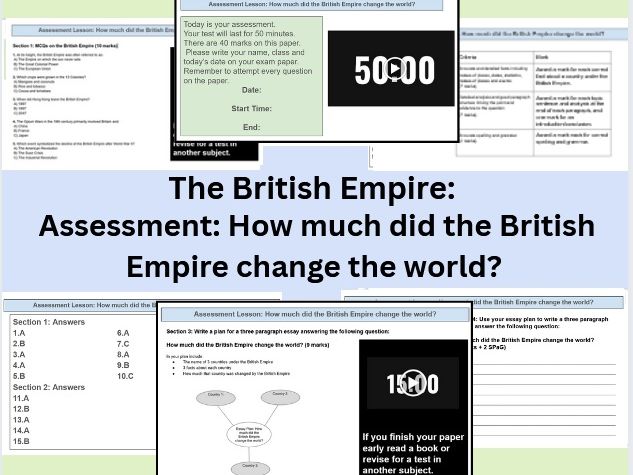 British Empire Assessment Lesson – KS3 History Test