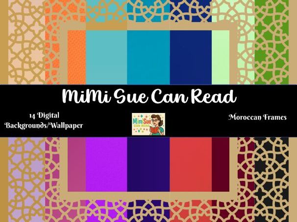 Moroccan Frames 14 Digital Wallpapers/Backgrounds 300 dpi