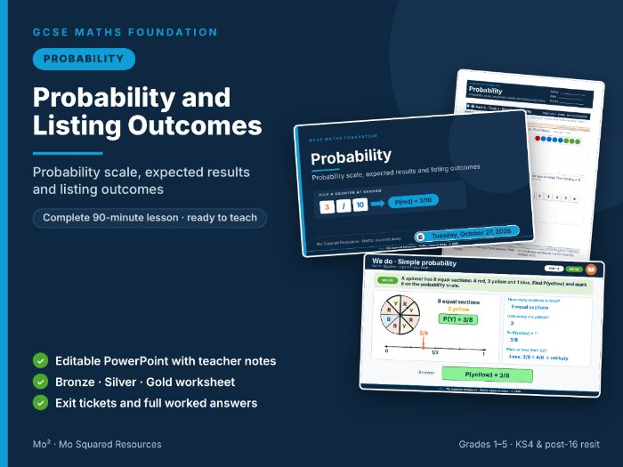Probability and Listing Outcomes – GCSE Maths Foundation Lesson