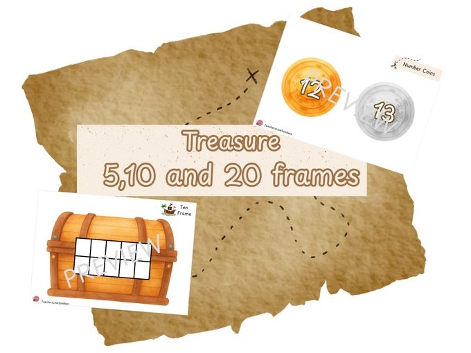 Treasure 5,10 and 20 frame & coin numbers