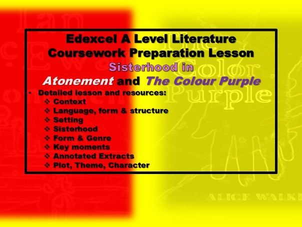 Edexcel A Level Lit: NEA Preparation