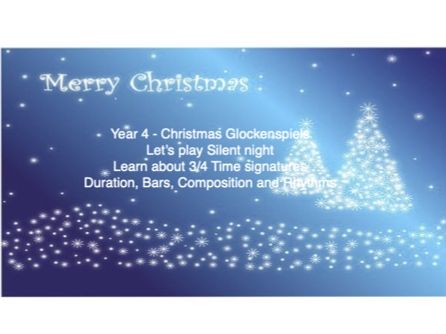 Let's Play Silent Night - Glockenspiels/Keyboards - Time signatures, bars and duration