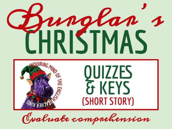 "The Burglar's Christmas" by Willa Cather Quiz and Answer Key | Winter Literature