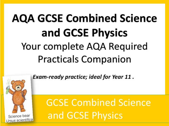 AQA GCSE Required Practicals - Complete Worksheets + Answers for Combined Science and Physics