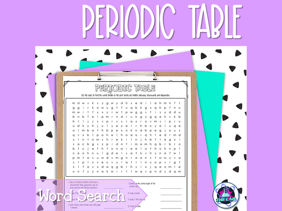 Periodic Table Word Search