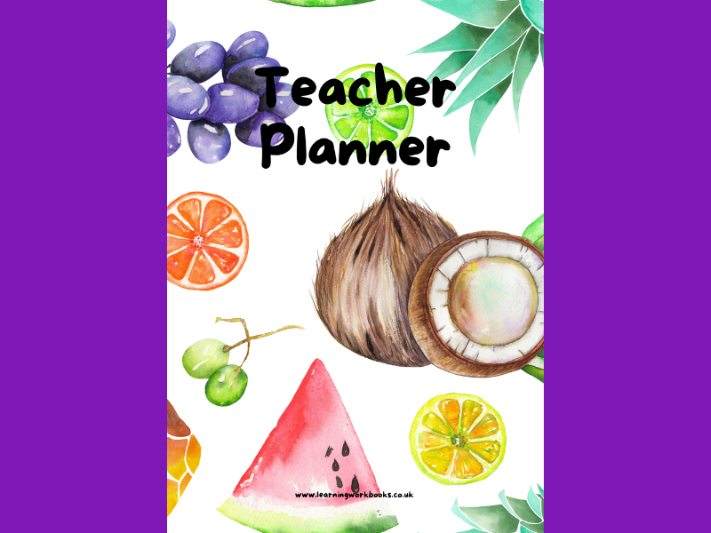 Tropical Fruit and Coconut Teacher Planner