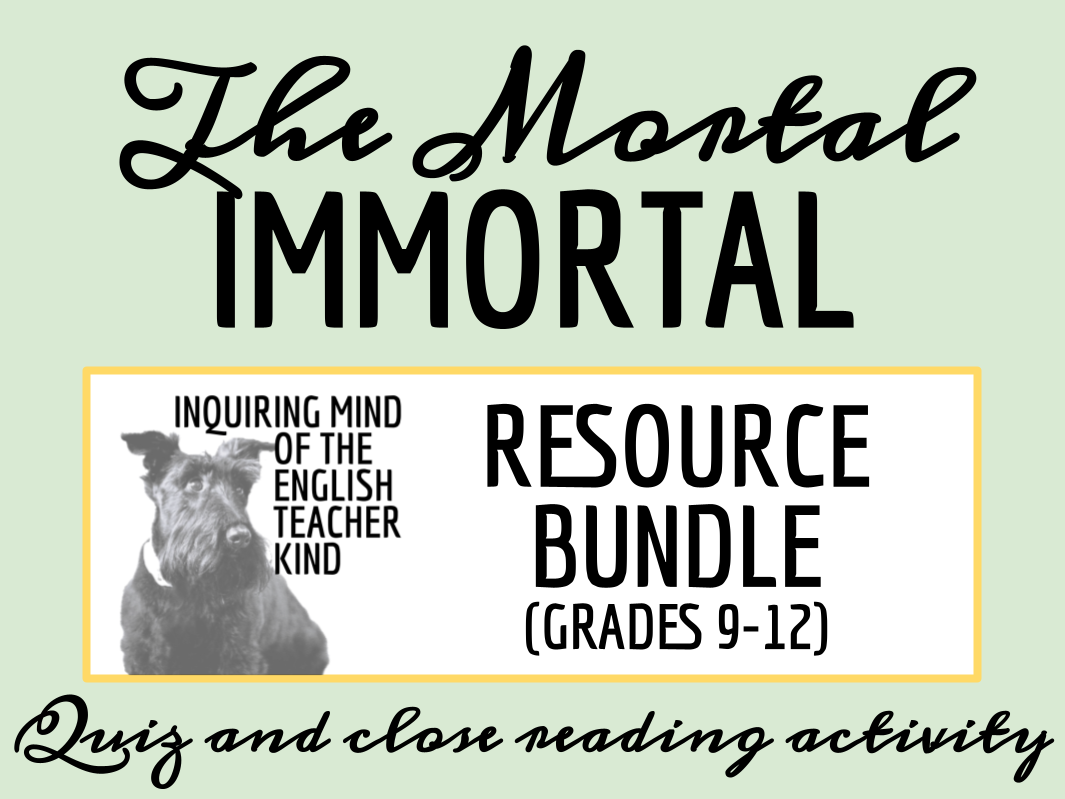 The Mortal Immortal By Mary Shelley Quiz And Close Reading Worksheet the-mortal-immortal-by-mary-shelley-quiz-and-close-reading-worksheet
