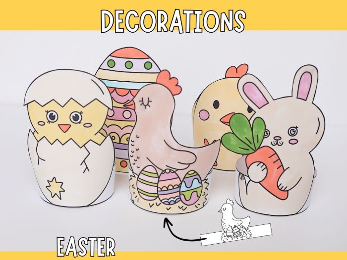 Standing Easter Decorations - Printable Craft for Kids