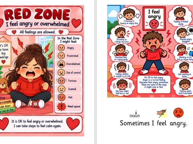 Zones of Regulation - Red Social Story