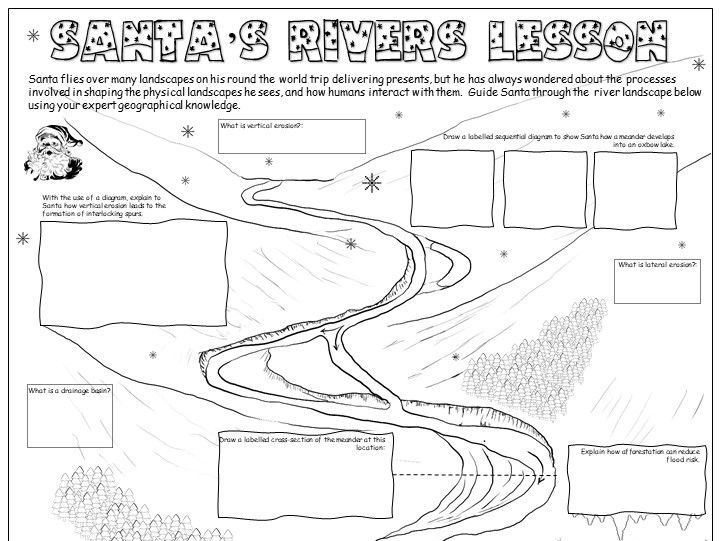 GCSE Geography Xmas Activities: Rivers