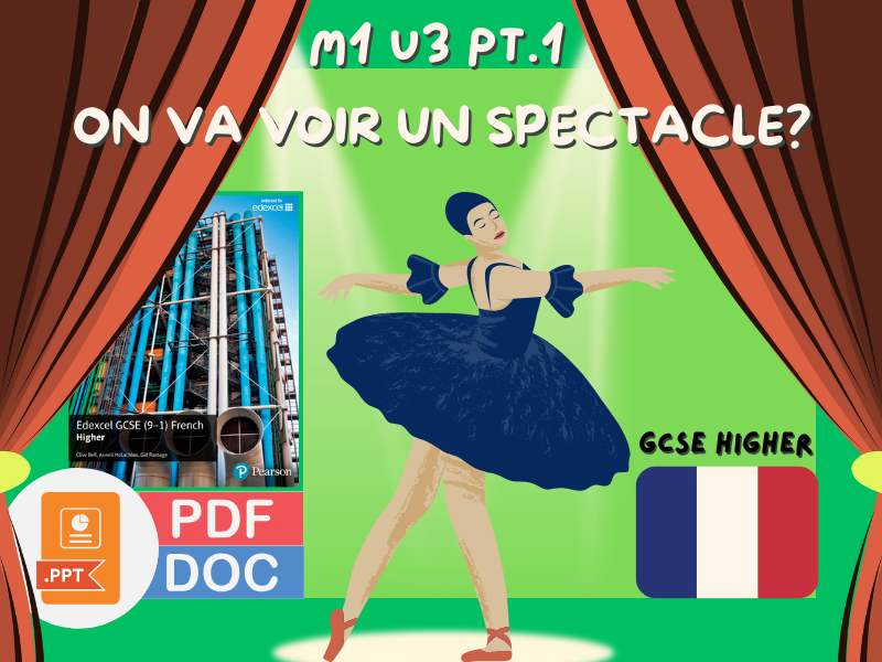 GCSE FRENCH - Studio H - Module 1 - Unité 3 pt.1 - On va voir un spectacle?