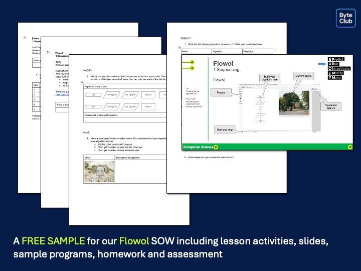 Computer Science FREE Flowol Lesson KS3