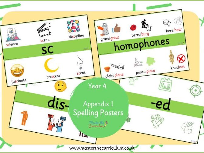 Year 4 Appendix 1 Spellings Posters