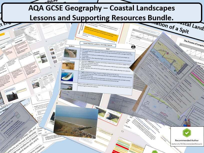 AQA GCSE Geography – Coastal Landscapes Lessons and Supporting Resources Bundle