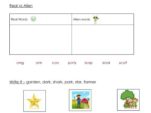 Phonics - ar sound worksheets - Resource bundle