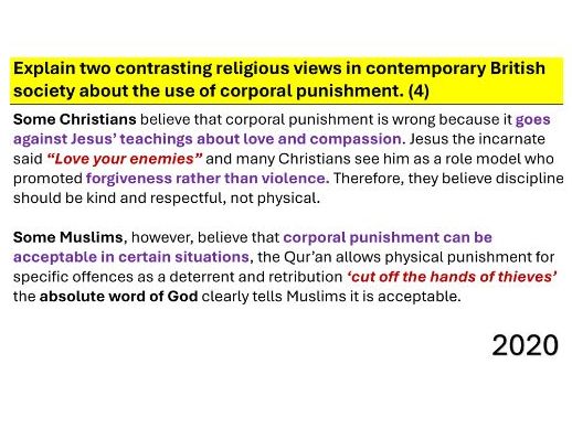 Crime + Punishment AQA GCSE 4+5 mark answered