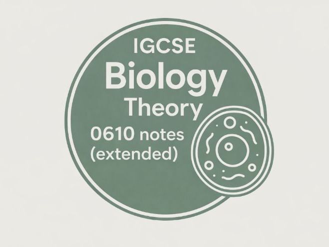 CIE IGCSE Biology 0970 Theory Notes (extended)