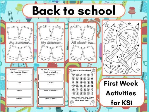 Back To School Activity Sheets