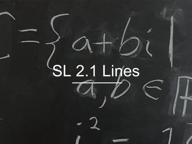 IB Math AI SL 2.1 - Lines