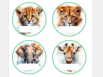 Editable African Animal Peg Labels/ Self Registration Labels/ Classroom Organisation