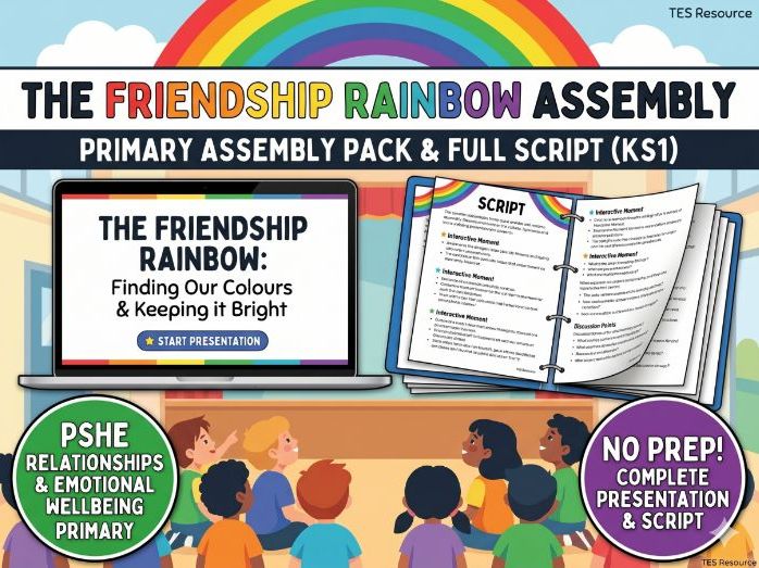 The Friendship Rainbow: KS1 Assembly Pack & Script (Friendship & Kindness)