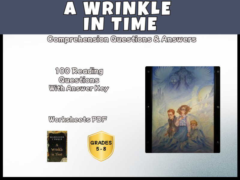 A Wrinkle in Time Reading Comprehension Questions | Madeleine L’Engle Novel Study Years 5-8