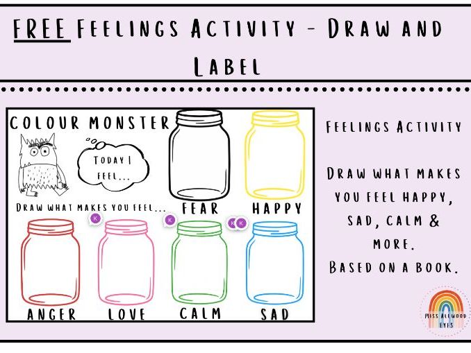 FREE Feelings Activity – Draw & Label