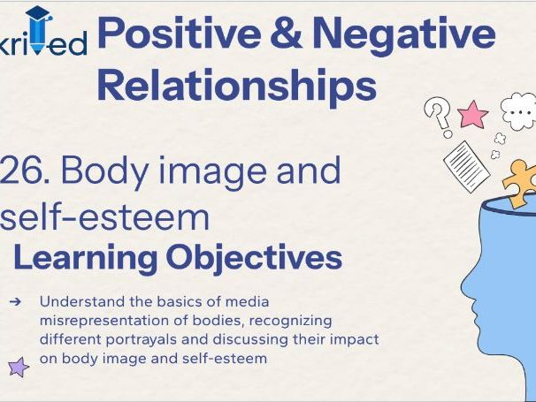 Body Image in the Media and Self-esteem – Year 7 PSHE Lesson on Self-Esteem and Representation