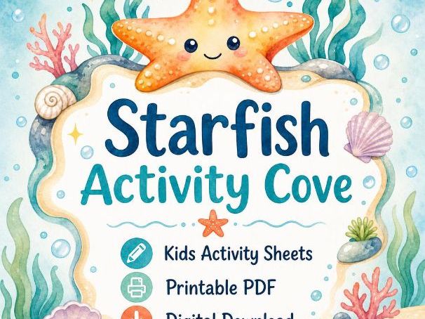 Starfish Cove Activity Sheets for Kids