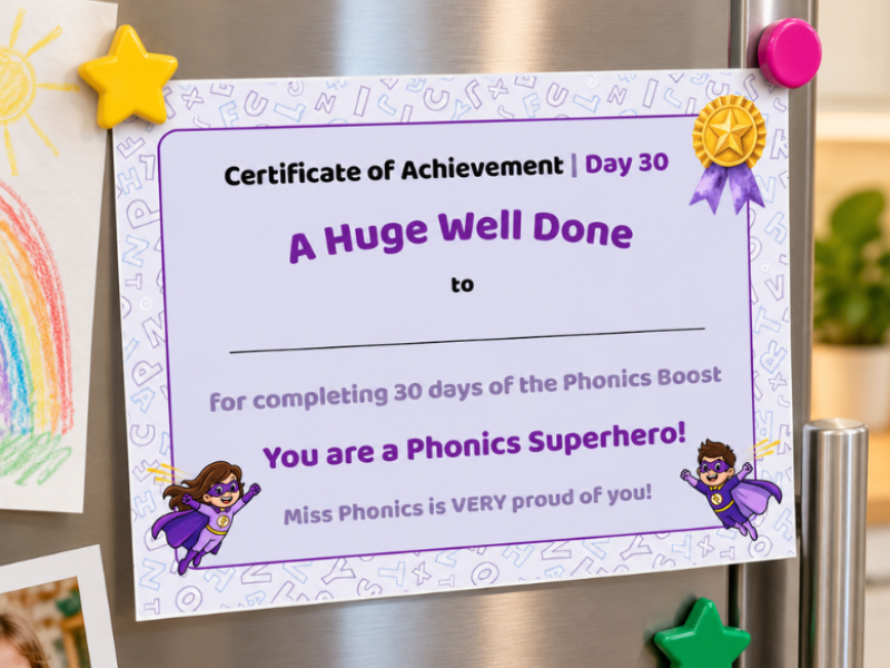 Certificates of Achievement | 30 Day Phonics Boost