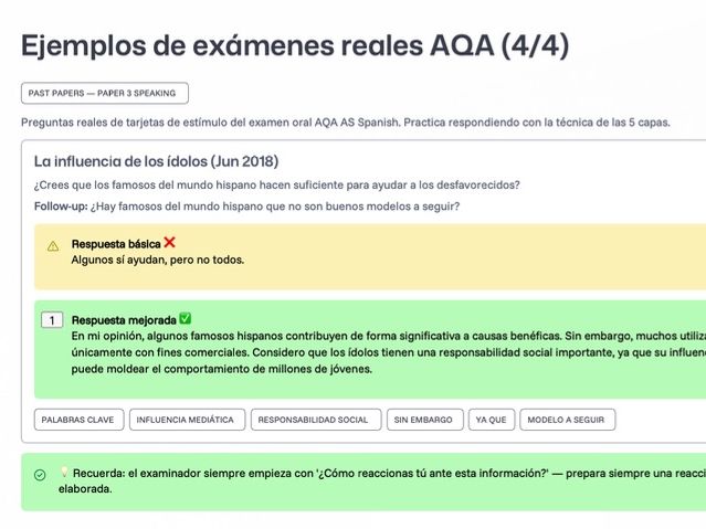 Title: How to Transform a Simple Answer into a High-Band Response – AS Spanish Speaking (AQA)