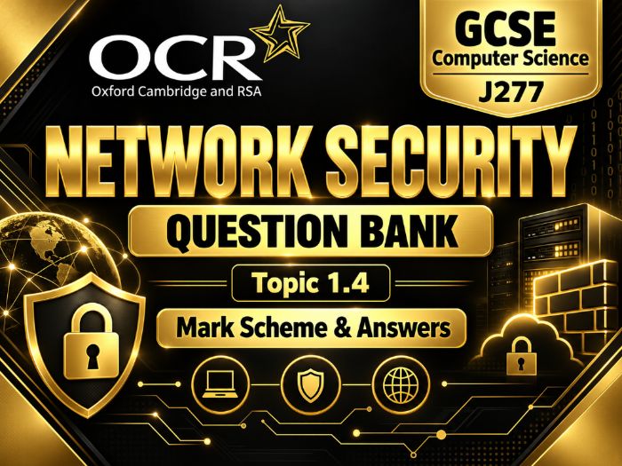 OCR GCSE Computer Science J277 | Network Security Question Bank | Topic 1.4 | Mark Scheme & Answers