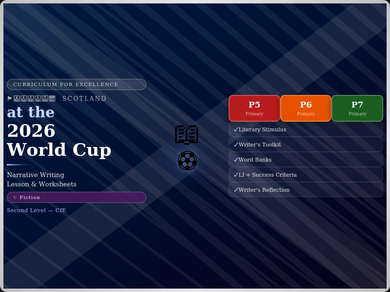 Scotland at the 2026 World Cup | Narrative Writing Lessons | CfE Second Level | P5, P6 & P7