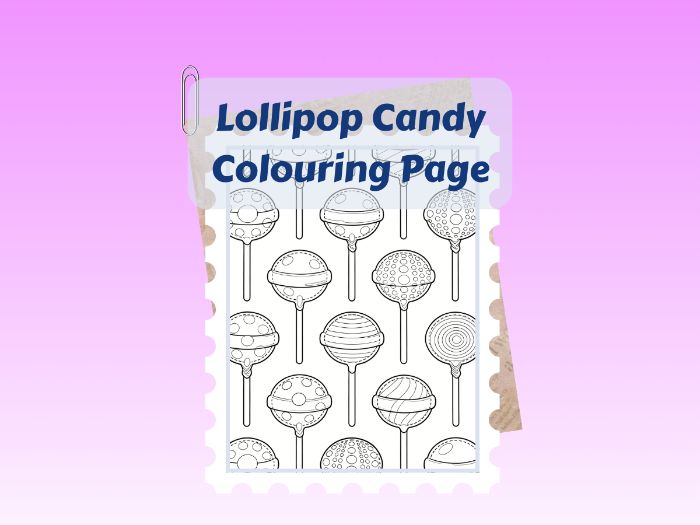 Lollipop Candy Colouring page
