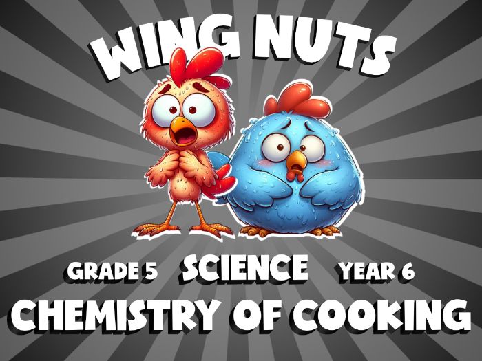 Chemistry of Cooking WING NUTS Science Game | No-Prep Year 6 Review Activity