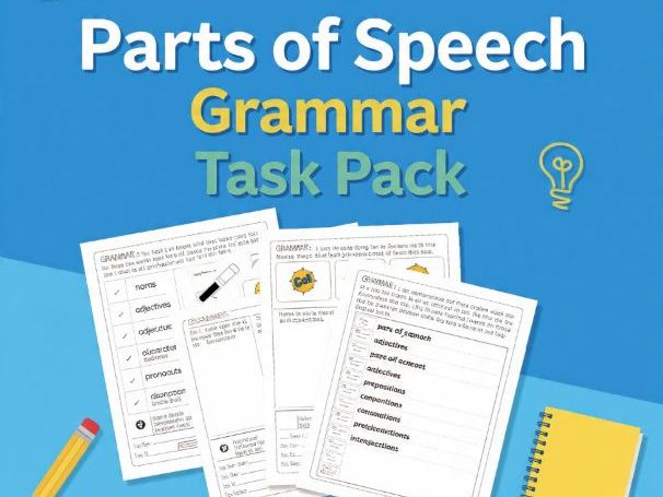 Parts of Speech Grammar Task Pack – Nouns, Verbs, Adjectives & More | KS2/KS3 English Worksheets