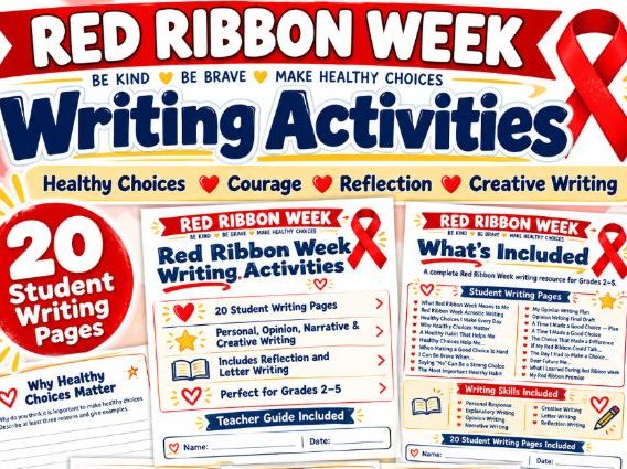 Red Ribbon Week 2026 Writing Prompts
